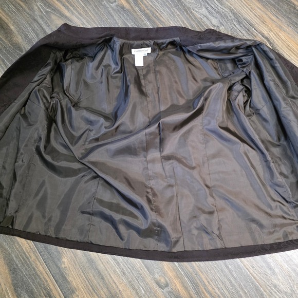 Coldwater Creek Embroidered Jacket Women's 3X Brown Paisley Mandarin Collar - Picture 9 of 9